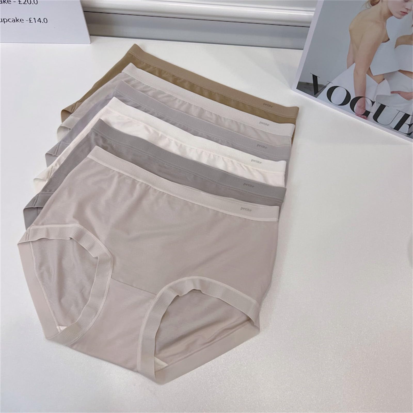 Mutande Donna Modale Semplice, Leggero, Morbido, Adatto alla Pelle, Elastico Alto, Vita Media, Slip di Fascia Alta