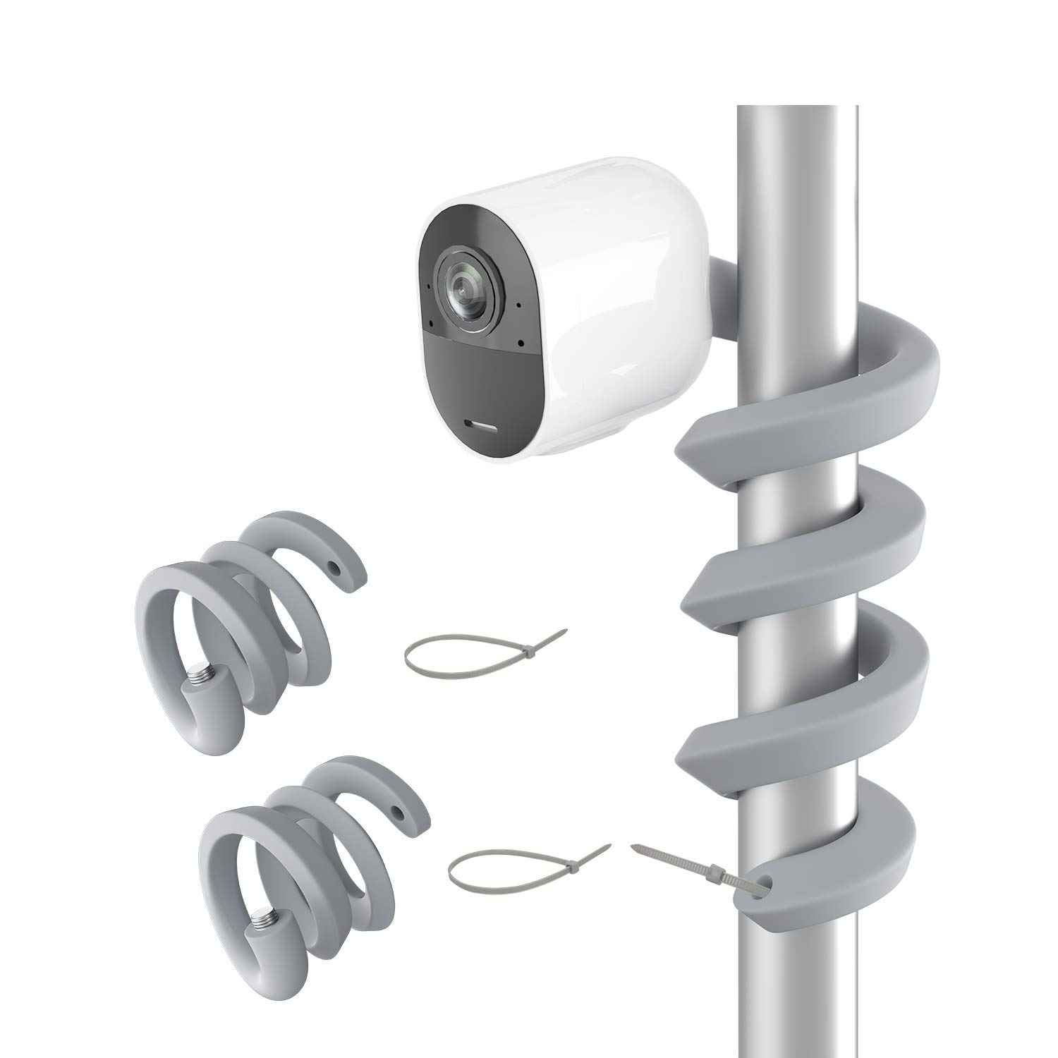 Holaca Gray Flexible Mount Compatible With Eufycam 1/2/2C/2C Pro/3/3C/E, Arl O Pro 2/3/4/Ultra 1&2/Essential Surveillance Cameras, And Other Cameras With 1/4" Thread, | 2Pcs