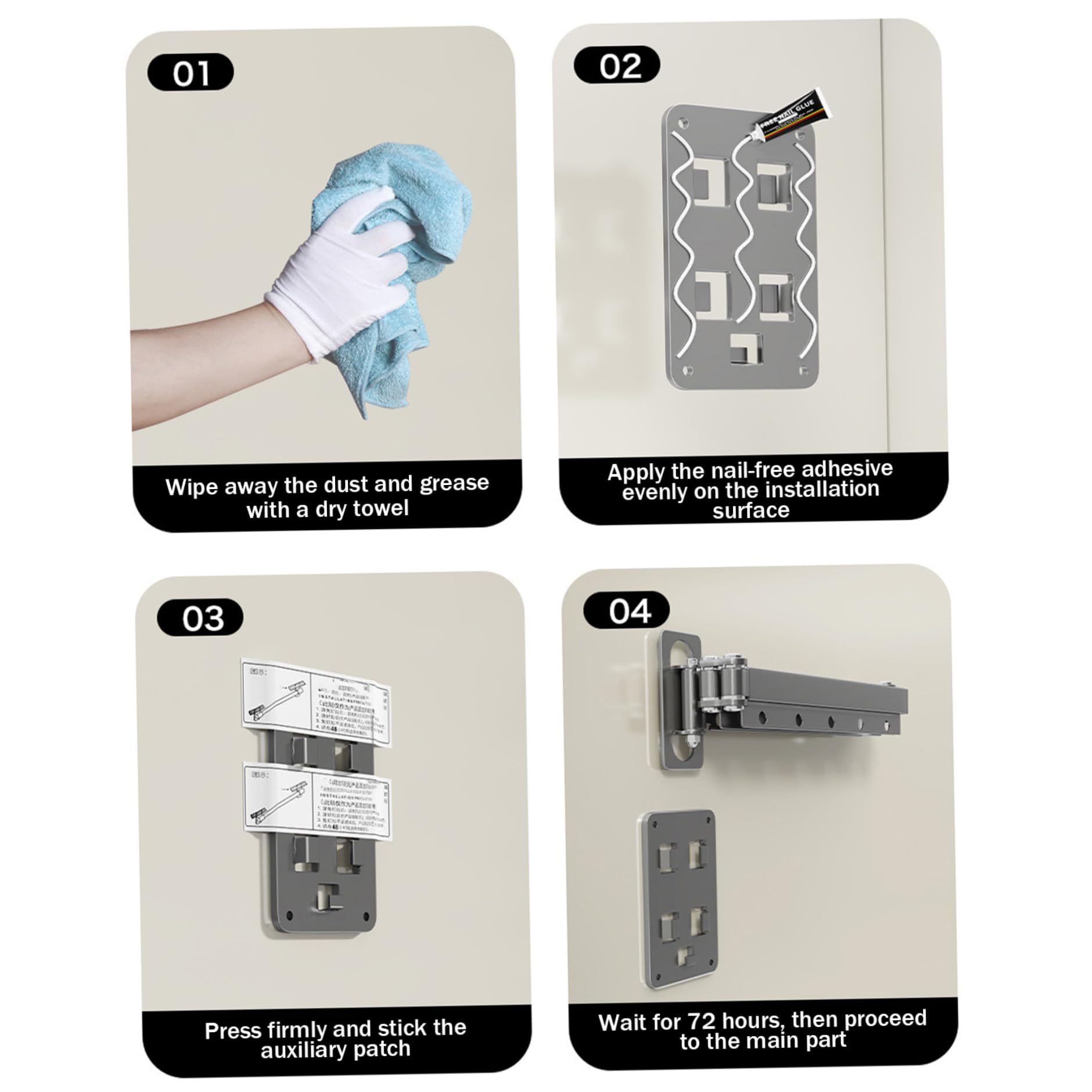 Cortina de Ducha retráctil Resistente y Plegable con riel de aleación de Aluminio extraíble para baño Esquina bañera y hogar 3 Pliegues.