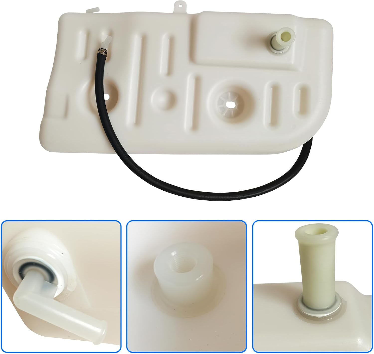 603-5211 Front Engine Coolant Reservoir Tank Expansion Kit with Cap and Hose Fit For 1999-2004 Sterling Truck