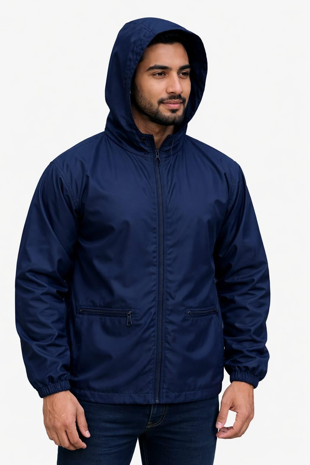 Nephar Men’s All-Weather Waterproof Hooded Rain Jacket – Lightweight Black Raincoat Windcheater for Travel & Outdoor Use-picture-56