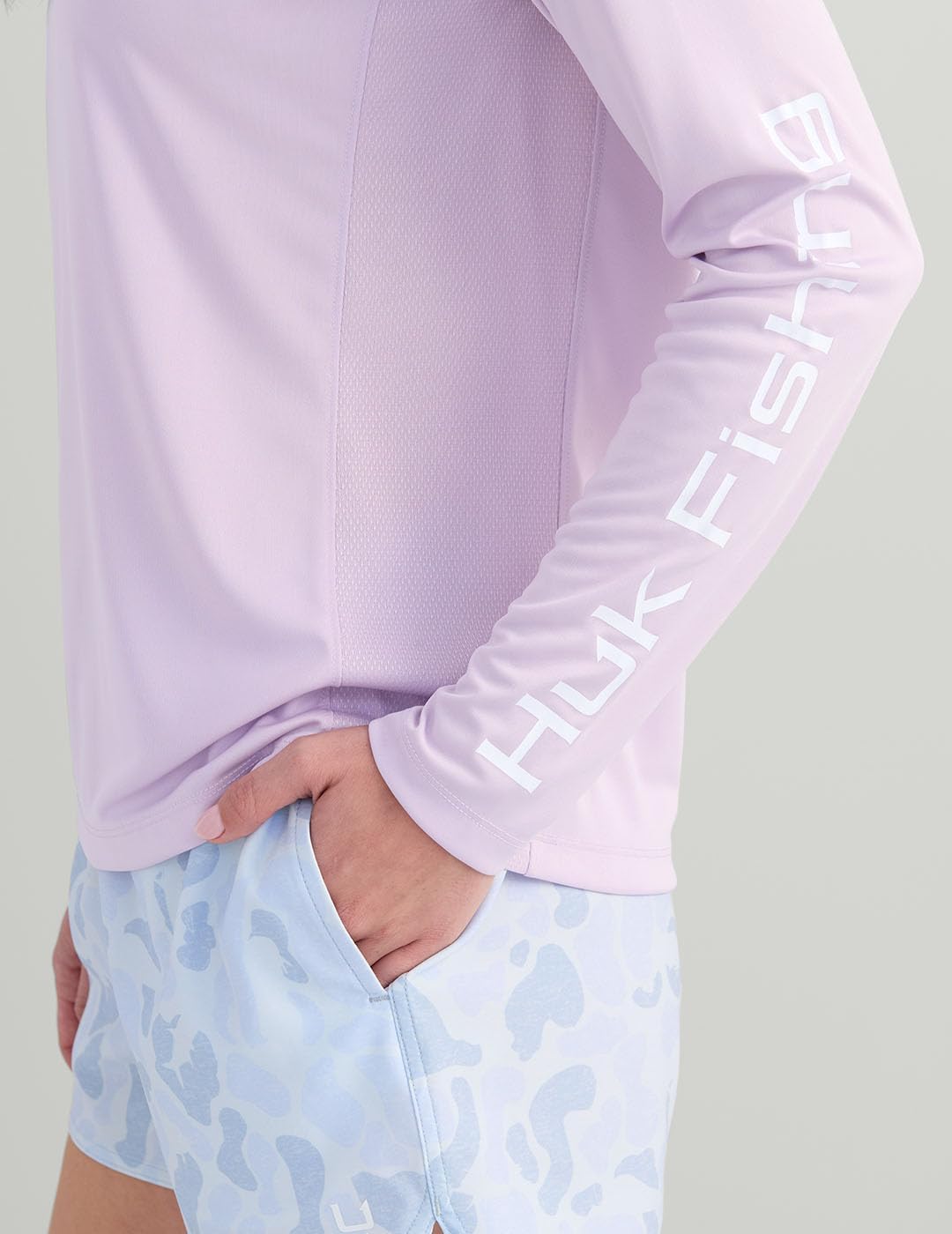 HUK Women's Pursuit Long Sleeve, Performance Shirt + Sun Protection, Orchid Bloom - Image 4