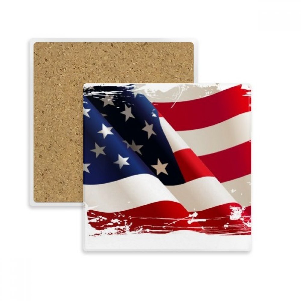 Dessous de verre pierre absorbante au motif drapeau américain pour une table élégante