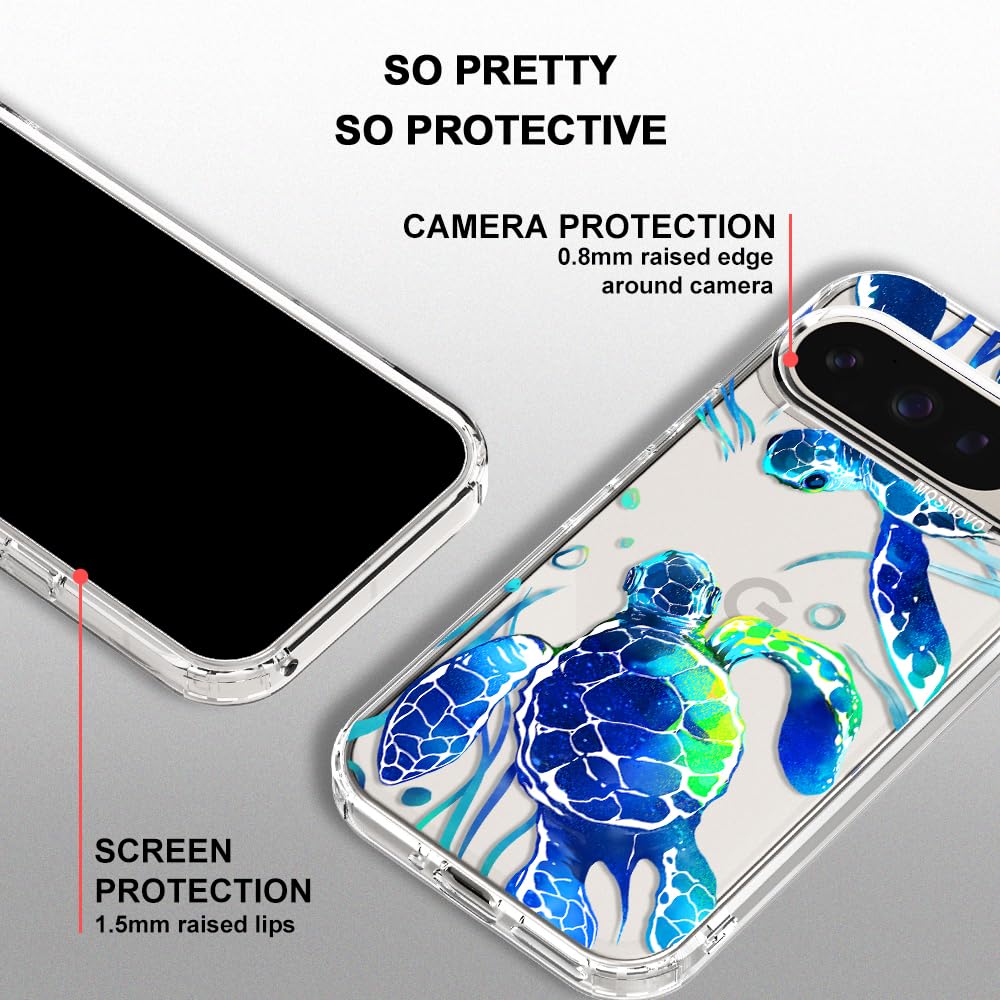 MOSNOVO Case for Google Pixel 10 & Pixel 10 Pro, [Buffertech 6.6ft Military-Grade Drop Protection] [Anti Peel Off Tech] Clear TPU Bumper Phone Case Cover Design - Cute Cherry — view 145