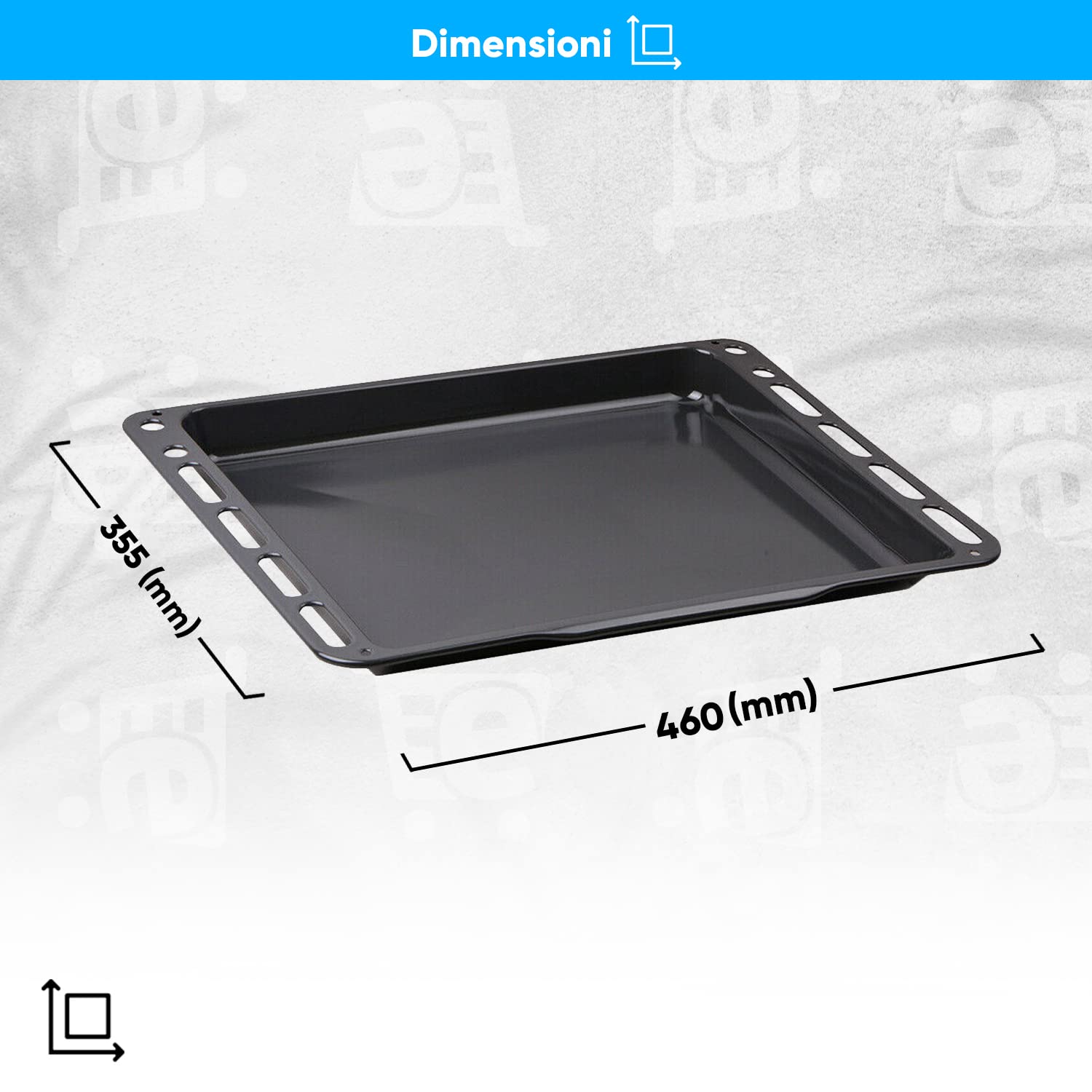 LUTH Premium Profi Parts Compatibile Con Smeg Teglia 480370504 Per Forno