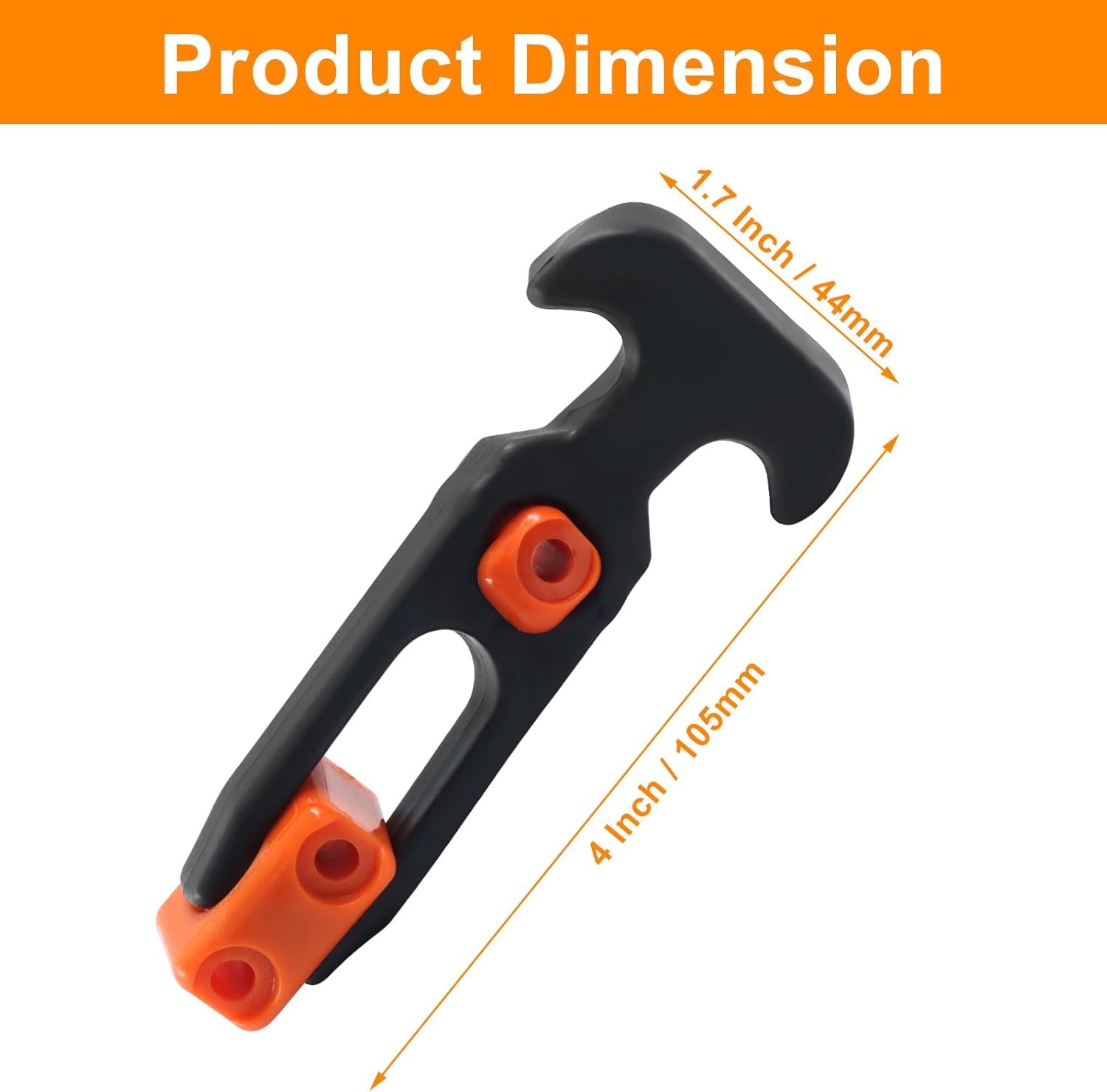 2 Pack T-Handle Latches 4 Inch Rubber Draw Latches Toolbox Lid Latches with Screws for Boat Hatch Latches Cooler, Golf Carts, Boat (Orange)