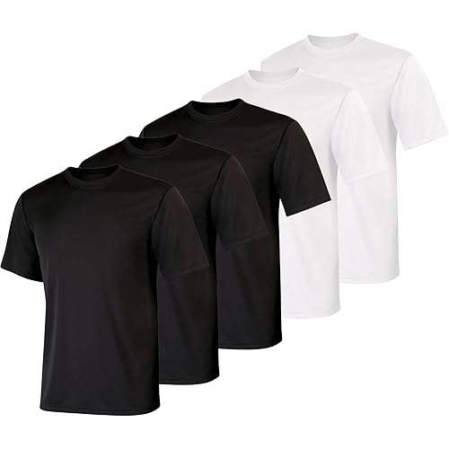 Hanes Mens Cool Dri Performance T-Shirt, Moisture-Wicking Short Sleeve Tee, 40+ UPF Protection, 2 Or 5 Pack