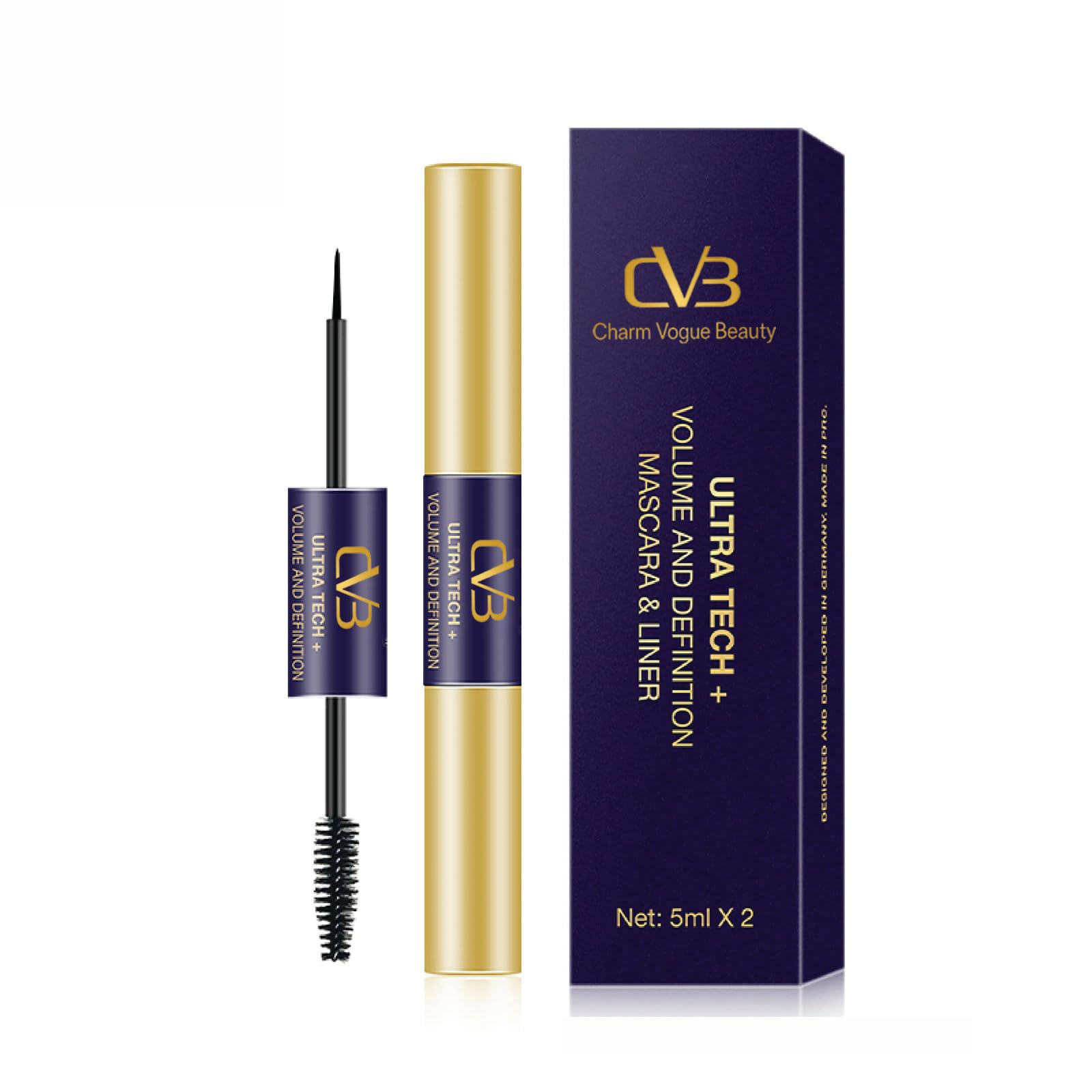 CVB C69 2-in-1 Mascara & Eyeliner | Ultra Tech Precision Liner + Volumizing Mascara for Bold Definition, Waterproof Eye Makeup, 5ml Each-image-43