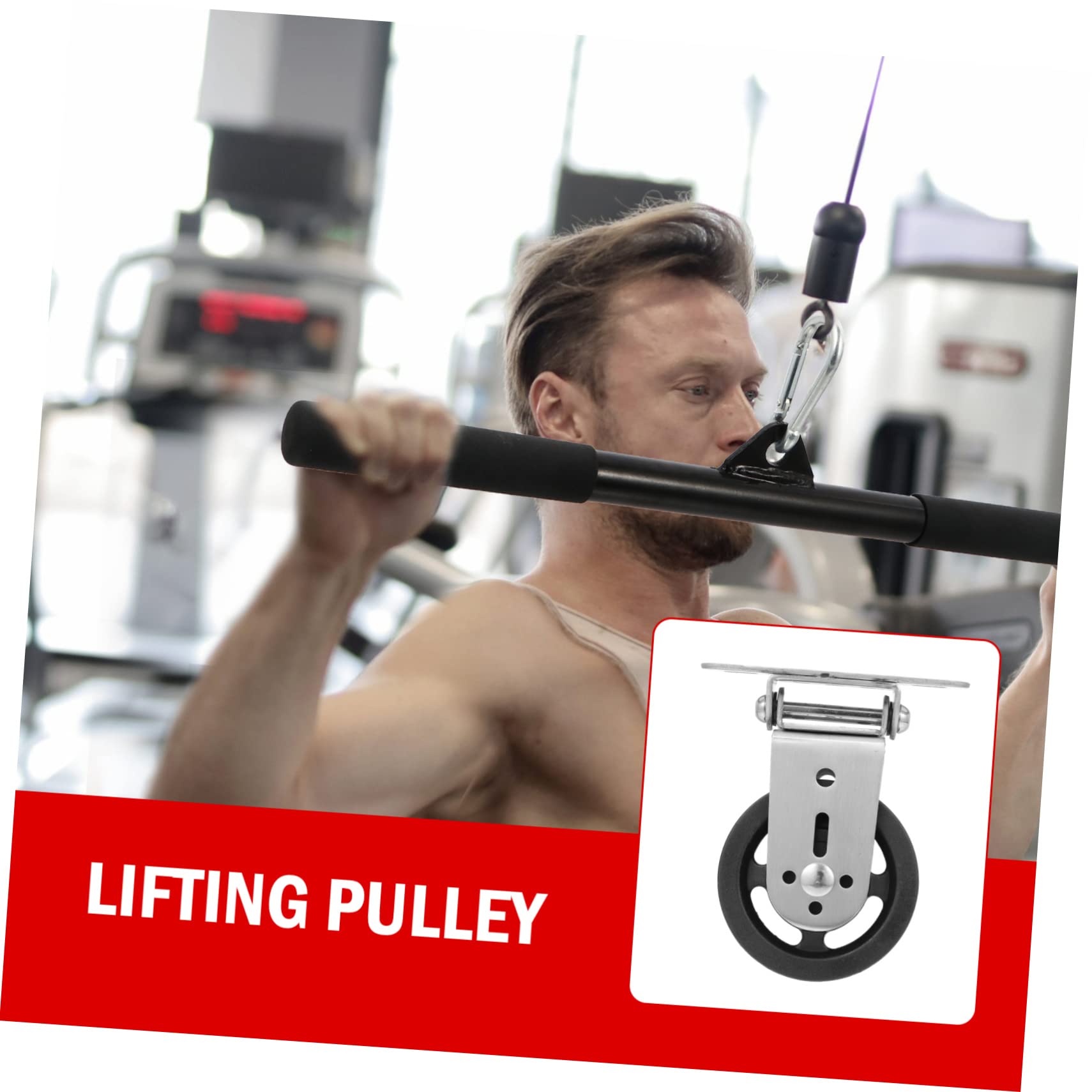 Nylon Umlenkrolle für Fitnessgeräte mit Aluminium Rahmen Leicht zu Montieren für Heimtraining und Krafttrainingszubehör