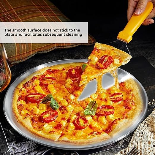 4Pack 12 inch Stainless Steel Pizza Tray for Oven, Non-Stick Pizza Baking Tray, Oven Pizzas Pans for Roasting, Serving 30cm - Image 6