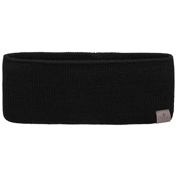 Lierys Mono Women s/Men s Headband 8 cm Wide - Made in Germany - Triple-Layered Knitted Headband Lined with Cotton - Rib Knit Ear Muffs - Ear Protection Autumn/Winter Black One Size