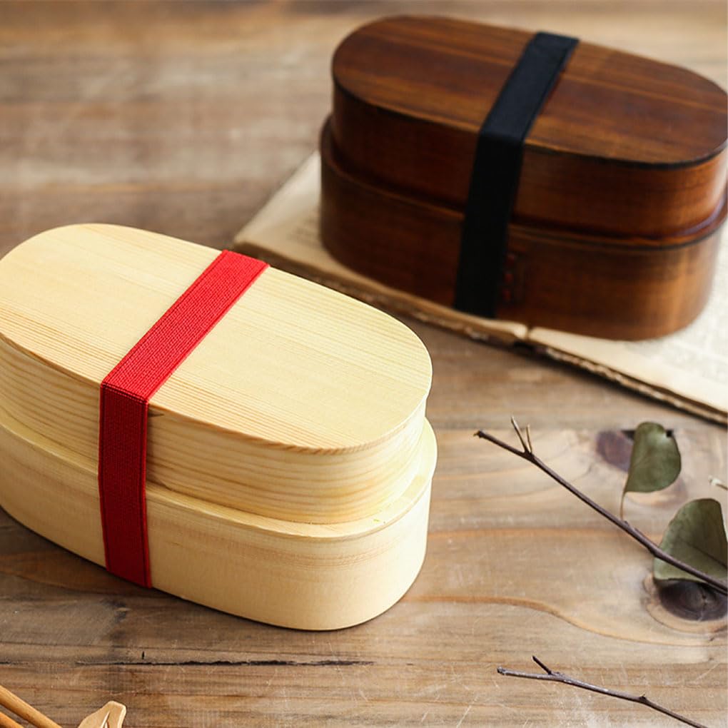 Lot de 5 couverts en bois avec rangement double couche, ce qui le rend facile à transporter et a une grande capacité intégrée de vaisselle comme indiqué