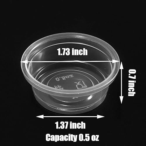 Miniatura 4 de 100 tazas de alimentación de alimentos y agua de Gecko crestado, de 0.5 onzas, cuencos de comedero de reptiles, para lagarto y otros accesorios