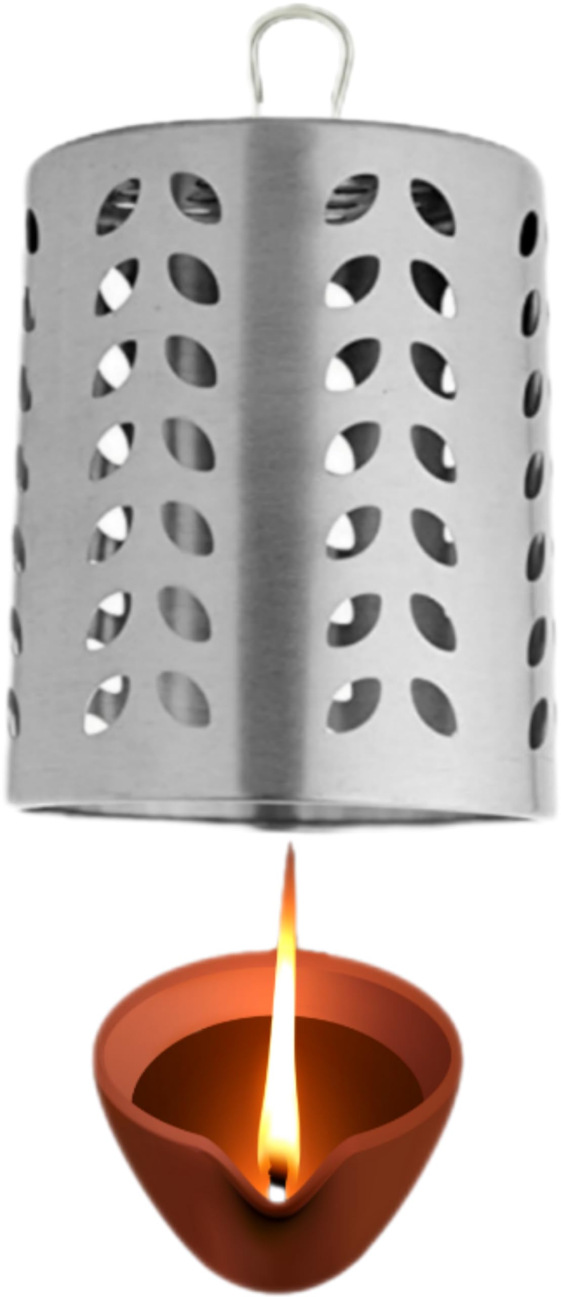 Hope Kart Diya Glass Cover Only for Pooja Without Diya Large for Puja Decoration with Holes and Hook, Stainless Steel Metal Pack of 1 (B0CWHFSJ3Y) Amazon Price History, Amazon Price Tracker