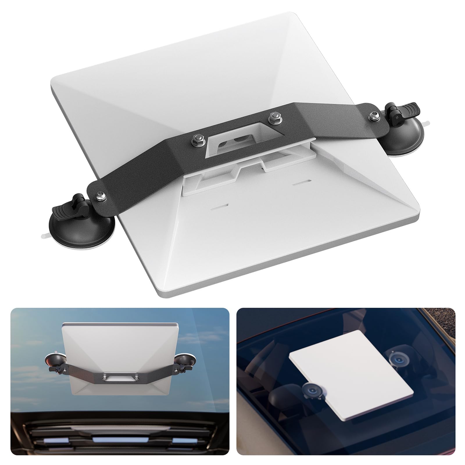 JIAXUE Metal Suction Cup Mount Stand for Small Satellite Dish Holder Ensuring Secure Attachment During Long Journey