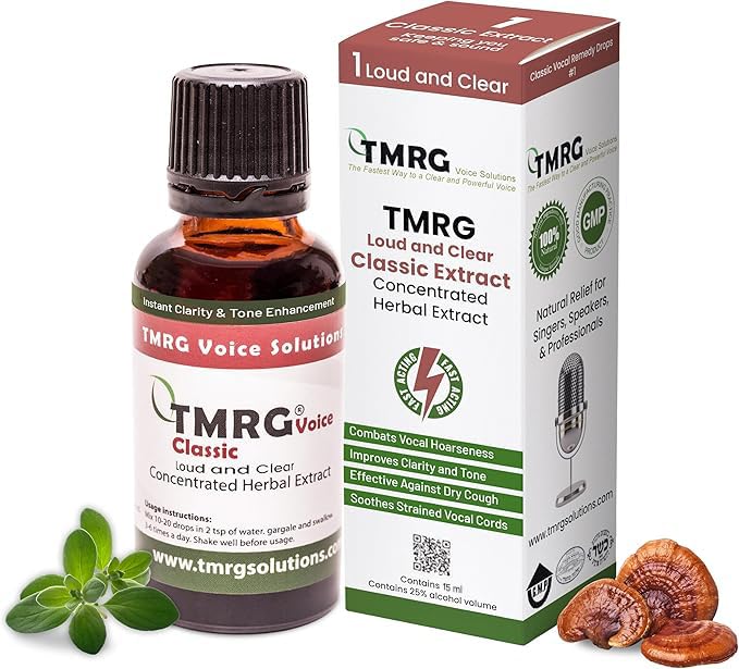 Classic Professional Vocal Cord Remedy 100% Natural Herbal Voice Supplement Drops for Sore Throat hoarse Voice Hoarseness Vocal Damage Vocal Repair Vocal Problems craked Voice (15ml)