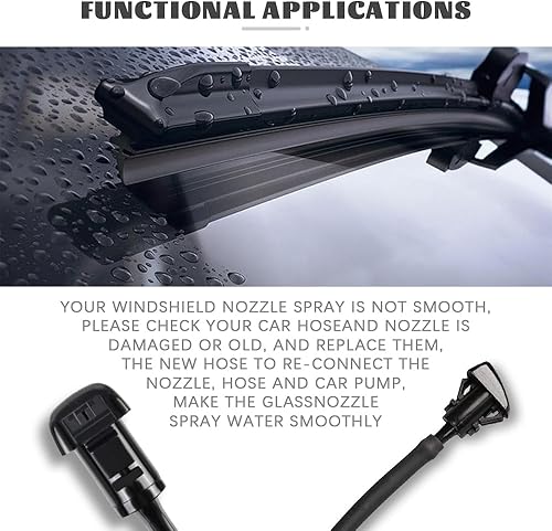 Miniatura 36 de 4805742AB - Kit de limpiaparabrisas delantero, boquilla de lavado y manguera de líquido de 6.6 ft con conector, kit de manguera de lavado de T3