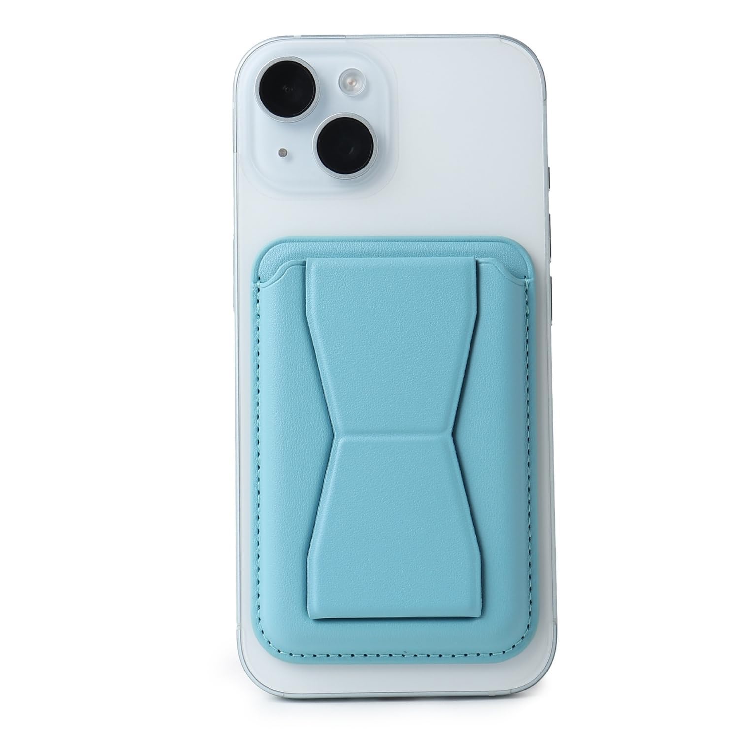 Stealodeal MagSafe Magnetic Card Holder with Stand for iPhone | 2-in-1 Wallet & Mobile Stand | Strong Magnetic Grip | Ultra-Slim PU Leather Finish | Secure Card Storage (Color-Blue)-image-25