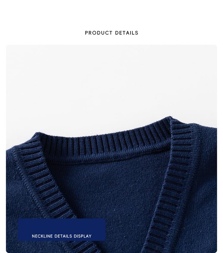 Meufam Infant Baby Boys Long Sleeve Cardigan Sweater V Neck Jacket Button Cotton Knitwear Coat Outerwear for Toddler3