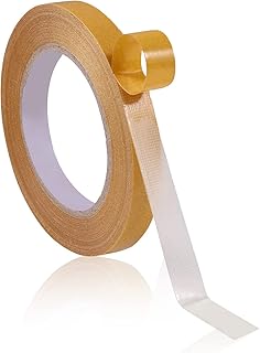 Double Sided Fabric Tape Heavy Duty, 0.59in x 32.8Ft Multifunctional Double Sided Sticky Tape, Carpet Tape Double Sided Heavy Duty Mounting Tape without Residual for Carpets Mats Walls Photo Poster
