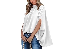 Trendy Womens Hi-Low Hem Oversized Tops 2024