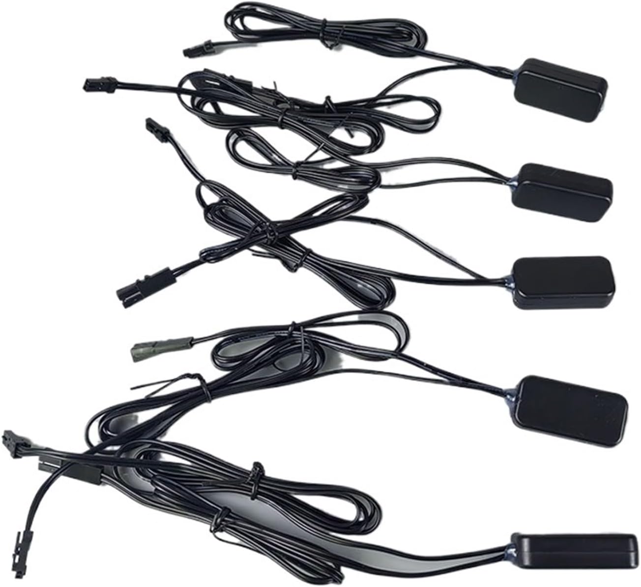 DC3-24V Mini Penetrable Microwave Radar Motion Sensor Switch - Auto Light On/Off, 30s Delay, Black/White for Closet, Corridor,(WhitePIR Normal Wire)