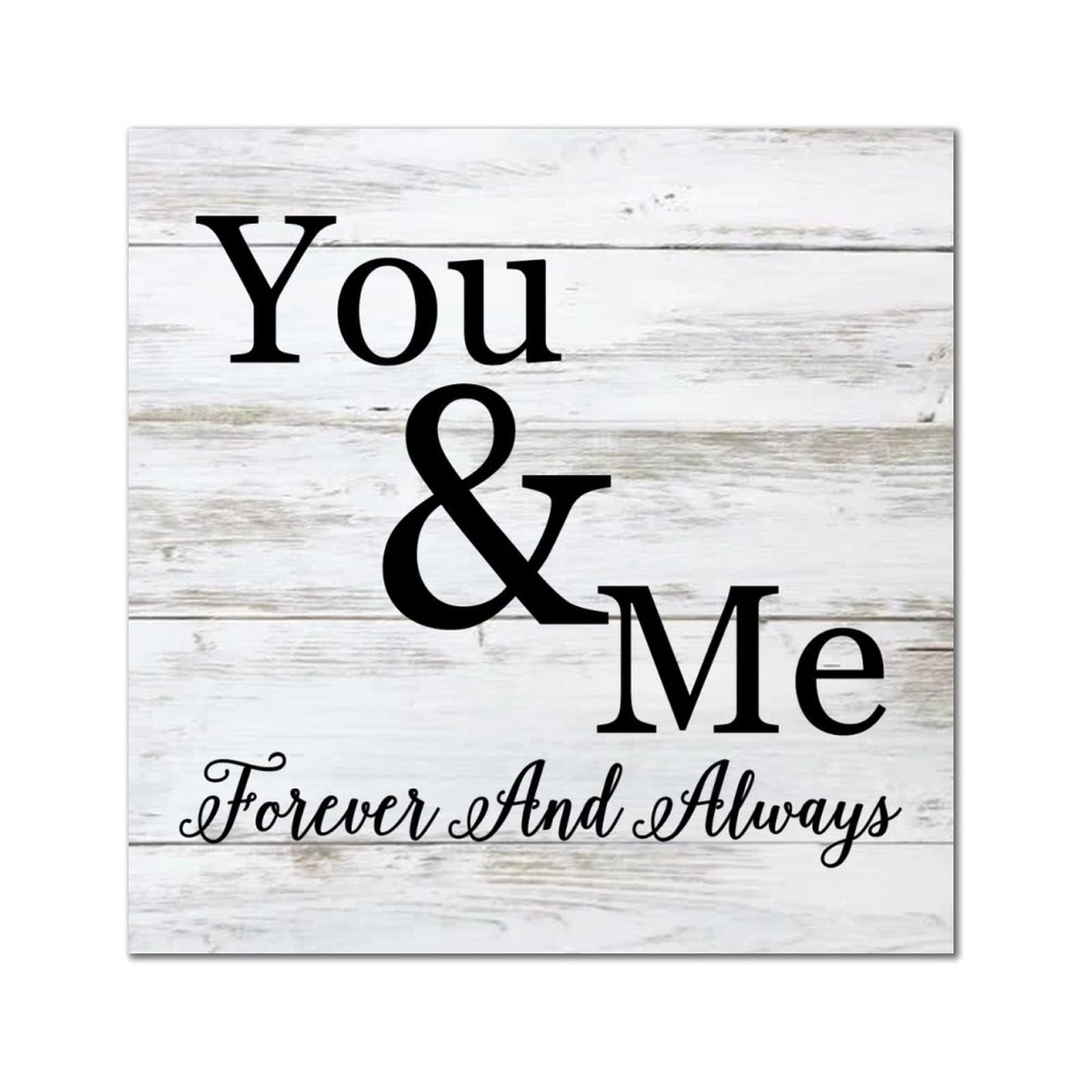 Plaque murale en bois You and Me idée cadeau pendaison crémaillère