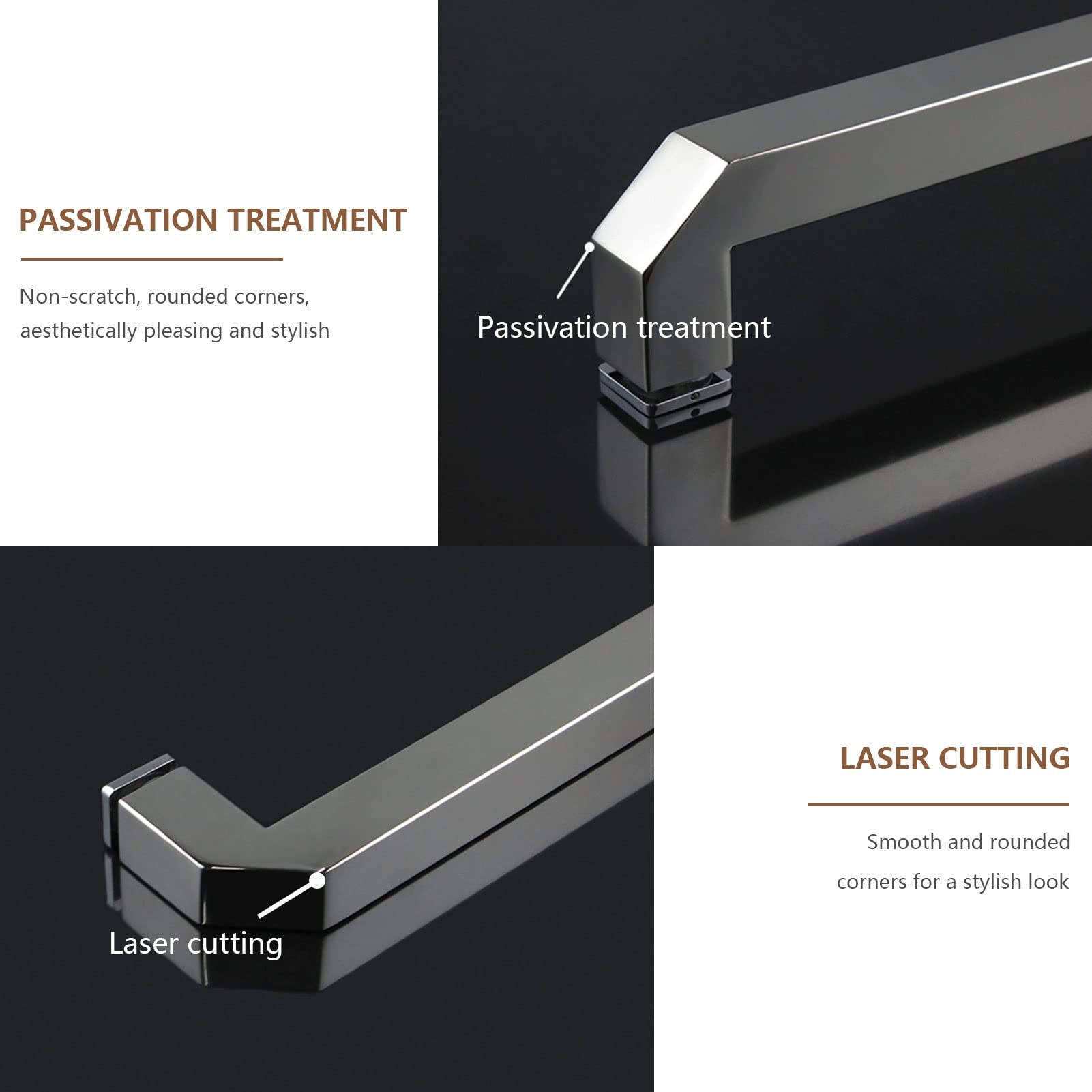 Tirador de Puerta de Acero Inoxidable, pomos para Puertas de Ducha, Manilla para Puertas de Cristal, manillas Sencillas para Puertas correderas, Palanca para Puertas de Cristal de baño, Colo