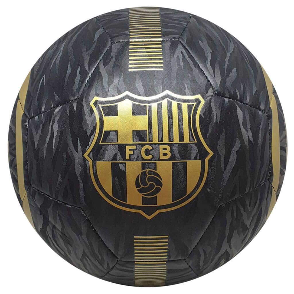 Barcelona Football FC 20-21, Black and Gold, Size 5 : Amazon