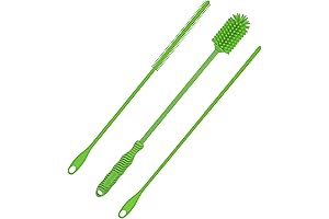 Reusable Silicone Straw and Bottle Brush Cleaner for Stanley Tumbler and Stainless Steel, Glass Straws