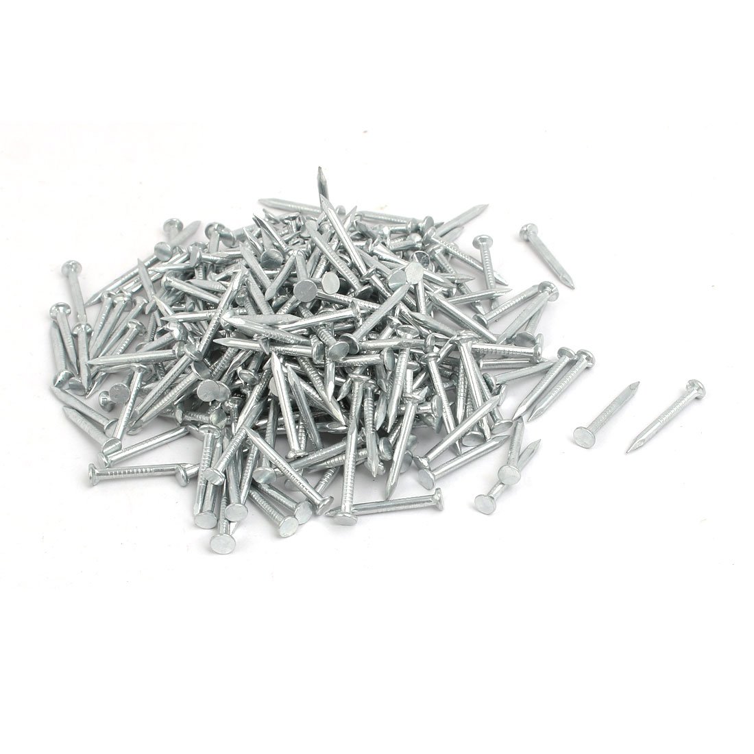 Aexit 0.8-inch Length fastener Carbon Steel Point Tip Wall Cement Nails Silver Tone 500pcs Model:48as490qo511