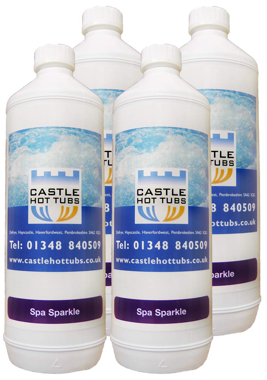 Spa Sparkle Hot Tub Spa Water Clarifier Clear Cleaner Water Flocculent Floc (4 x 1 litre)