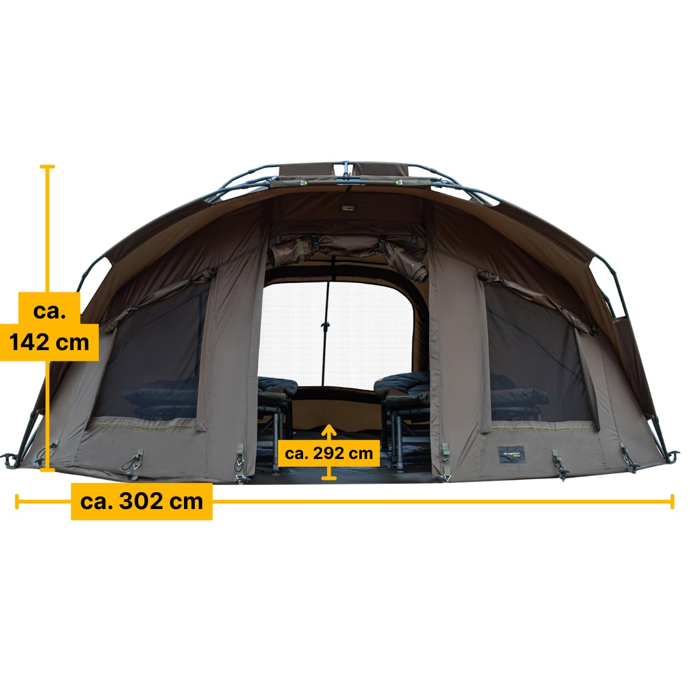 MK-Angelsport "Fort Knox 2 Mann Dome" Tente pour la pêche à la carpe 2 places