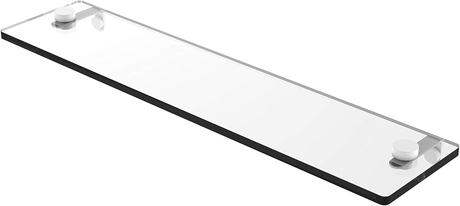 Allied Brass NS-1/22 22 Inch Vanity Beveled Edges Glass Shelf, Satin Brass