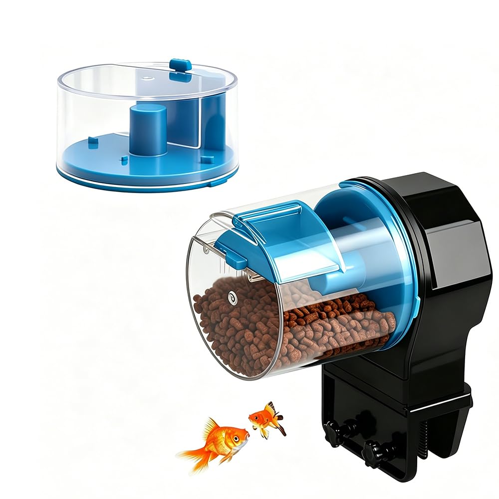 ZIBUYU® Electric Automatic Fish Feeder for Aquariums, Programmable Feeding Dispenser with Adjustable Portions, Reliable Timer, Easy Setup and Consistent Pet Care-image-49