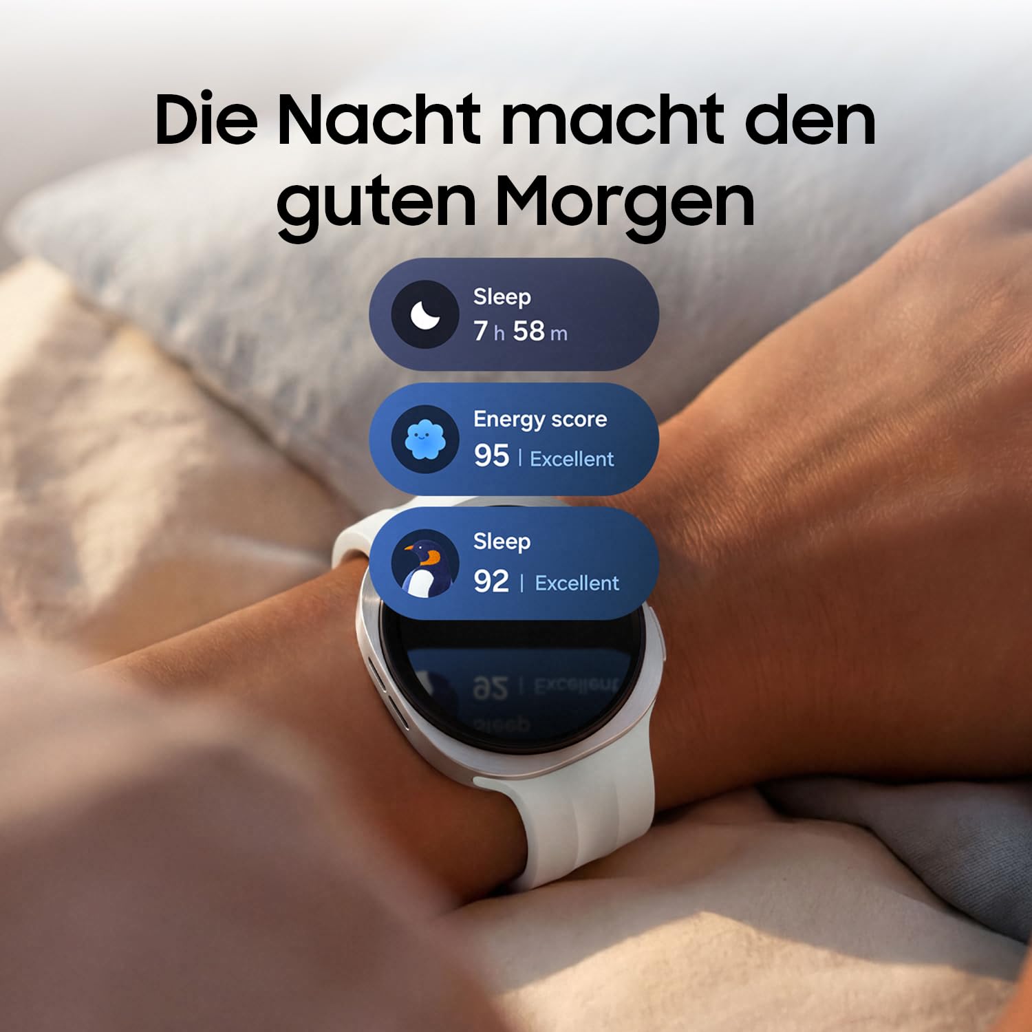 Samsung Galaxy Watch9 AI Smartwatch 40mm, Minimalistisches Design, Cream | Snapdragon Wear Elite, Bluetooth, 390 mAh Akku, Schlaf-/Gesundheits-Coach, 3 Jahre Herstellergarantie [Exklusiv auf Amazon]