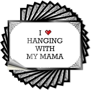 Decals for Cars I Love Hanging with My Mama Stickers Man Cave Wall Decor Funny Car Stickers12X18CM