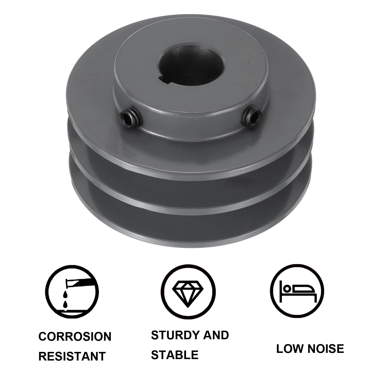 QUARKZMAN 2AK34-7/8 Puleggia A V 7/8" Foro 3.45" Diametro Esterno Doppia Scanalatura Puleggia Con Foro A Misura Ghisa Sezione Cinghia Per 4L O A Cinghia