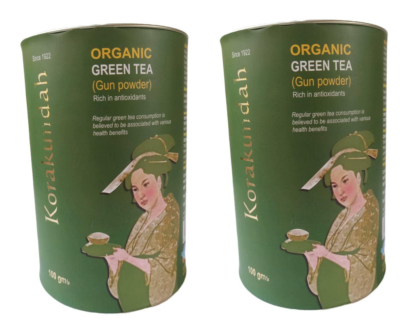 KORAKUNDAH Organic Green Tea in Canister (Gun Powder) 100 g | Pack of 2 | Total 200 g | Rich in Antioxidants | Chamraj Finest Nilgiri Tea (B0BR1DVMG4) Amazon Price History, Amazon Price Tracker