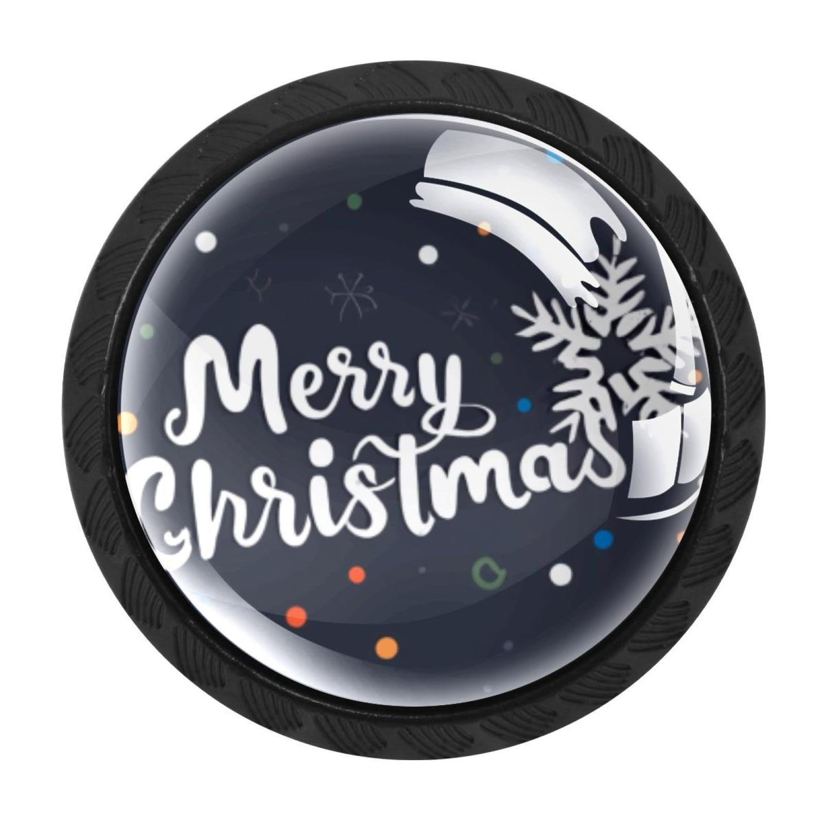 CHENZZZZ 4 Pack Christmas Kitchen Cabinet Knobs Drawer Knobs Door Dresser Handles for Personalized Gifts Great for Any Occasion