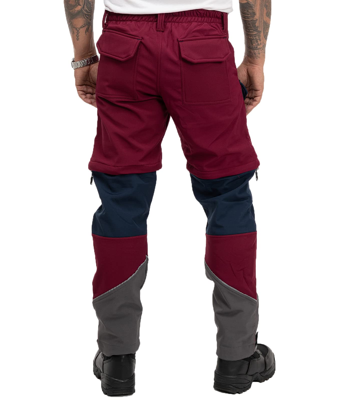 Rock Creek Softshellhose Herren Outdoorhose Wanderhose Zip-Off H-309 | Funktionale Trekkingpants für Männer, abzipbare Beine, für Wandern, Wintersport und Arbeit