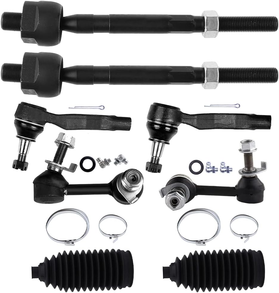 New 8PC Front Inner Outer Tie Rod End & Boot Sway Bar Link for 2003-2009 for Nissan 350Z 2003-2007 for INFINITI G35