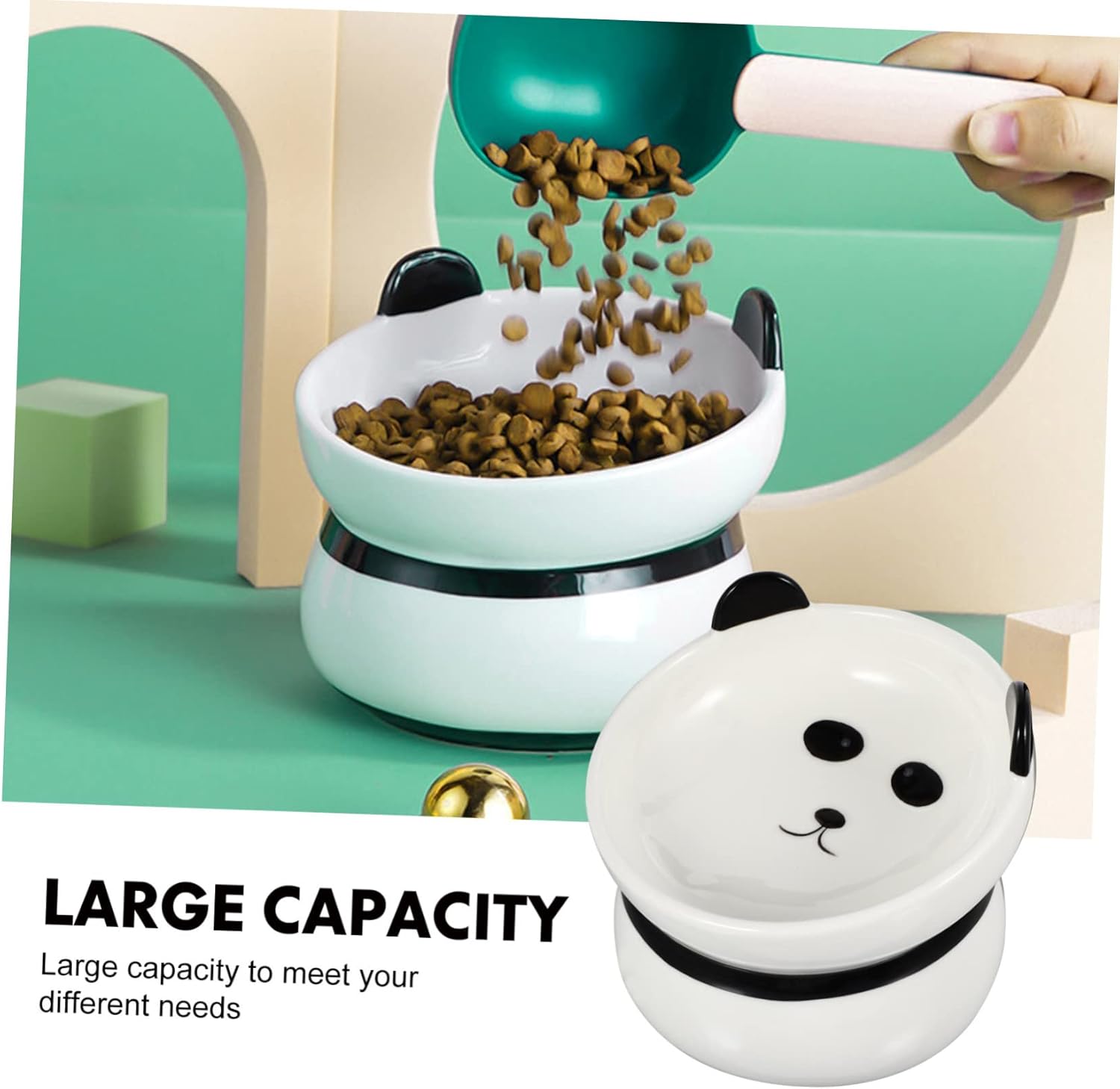 DECHOUS Tilted Cat Bowl Ergonomic Pet Food Dish for Comfortable Eating Stable Base for Cats Kittens Stylish Design for Indoor Use Easy to Premium Quality