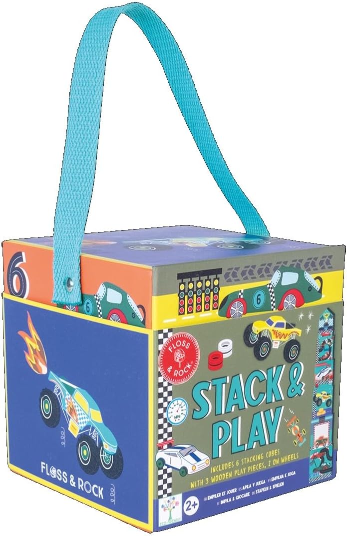 Wooden Figure Stacking Blocks / Cars by Floss & Rock