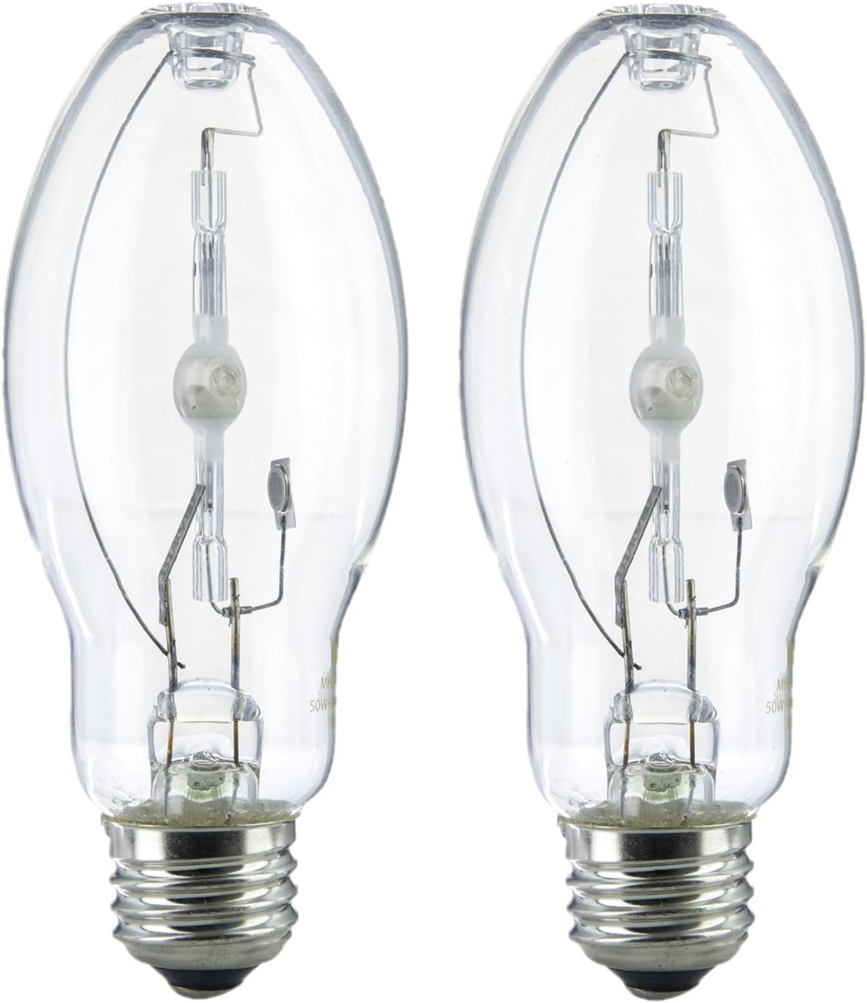 Diodesy- MH70/U/MED M98 Metal Halide Lamp 70W 5600 Lumens E26 Medium Base 4000K Cool White ED17 Clear Finish High Intensity Discharge Outdoor Light Bulb 15,000 Hour Life Span Pack of 2