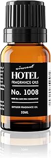 AirScent Hotel Diffuser Oil No. 1008 - White Tea, Aloe Vera & Sandalwood - Hotel Scent Dupe - Premium Fragrance Oil for Ultrasonic and Waterless Diffusers and Crafting - 10 mL, .34 fl oz Glass Bottle