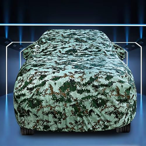 Image of Auto Hub Car Cover Compatible with Amaze (Model- 2024-Till Date) with Mirror Pocket, Soft Cotton Lining, Amaze Car Cover Waterproof - Forest Look