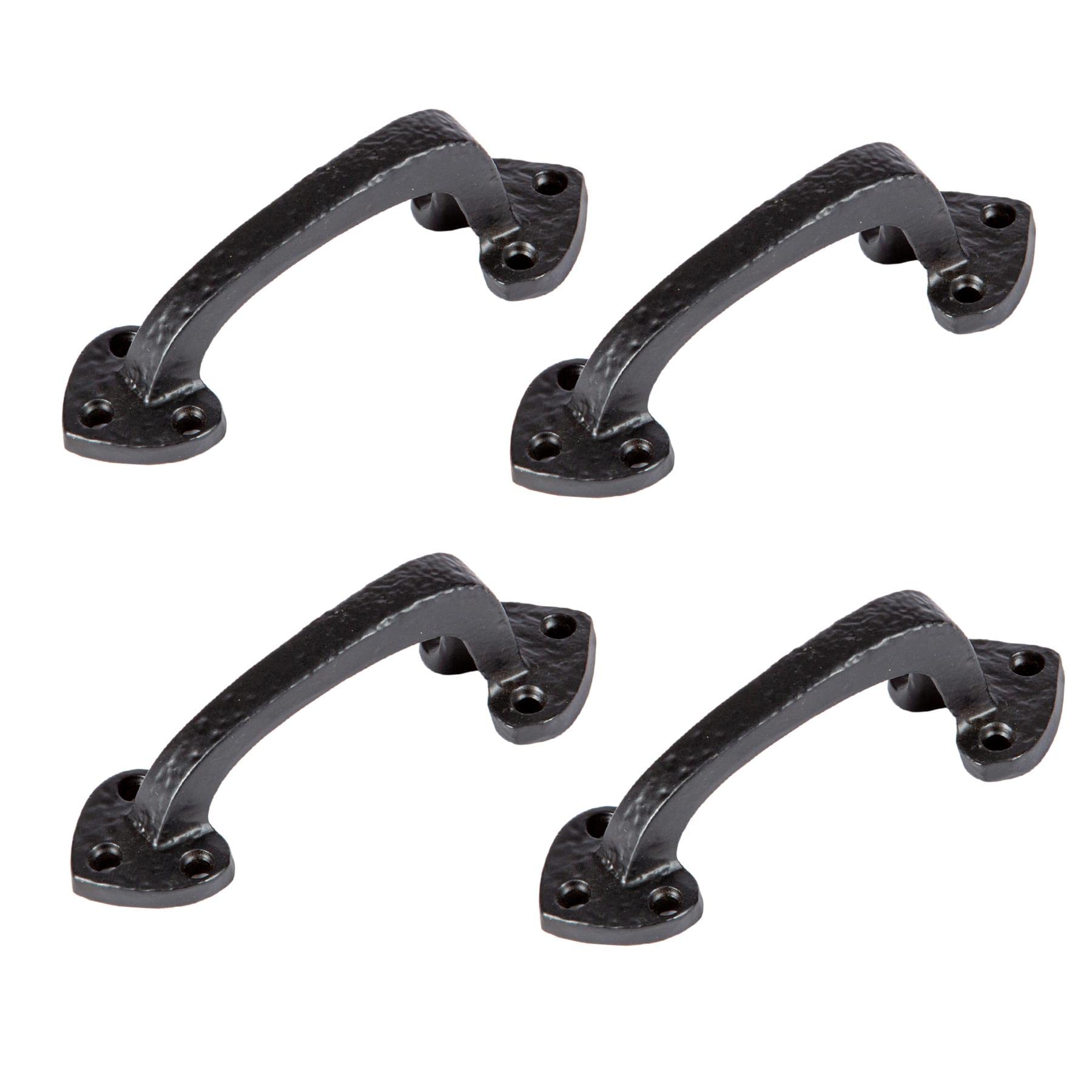 Hammer And Tongs Black - Rustic Arrowhead Door Handle - H100mm - Pack Of 4