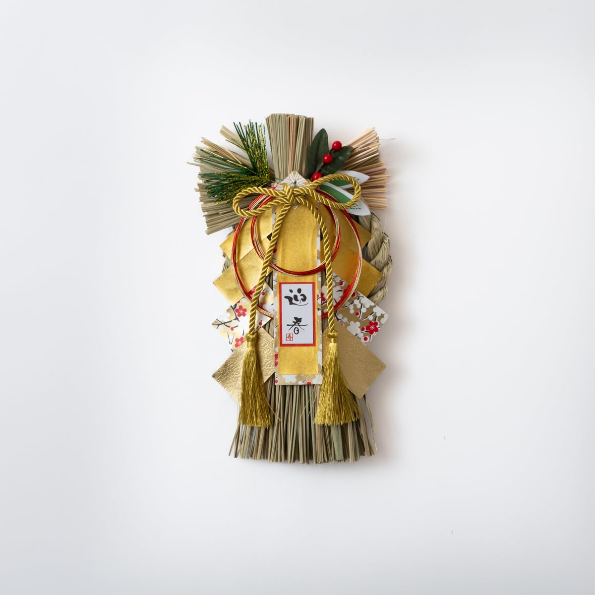 Amazon | 秀〆(Hideshime) 正月飾り しめ縄 玄関 リース 金寿 和 KJ-06