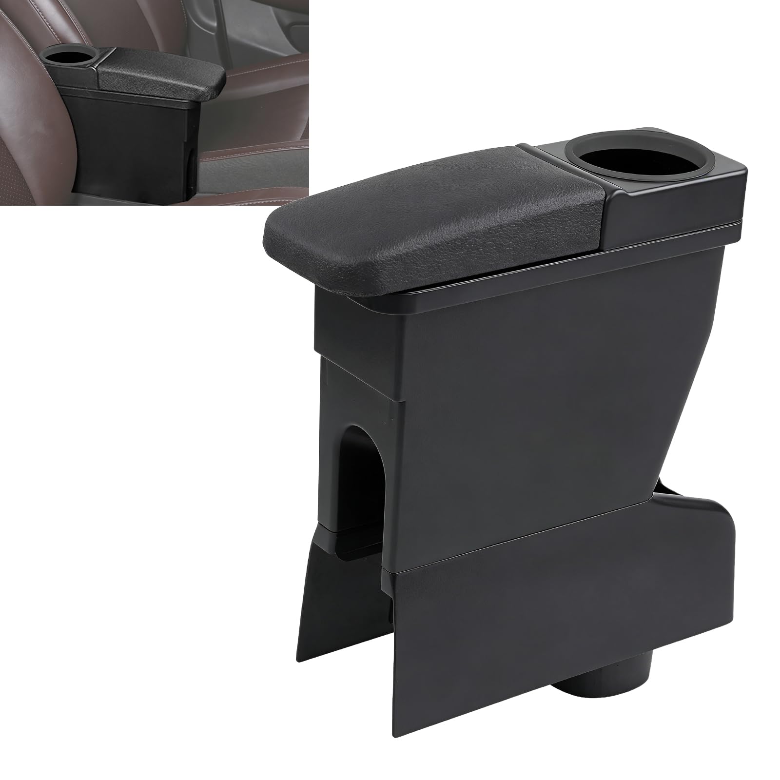 Scatola portaoggetti centrale per Leapmotor T03 2023-2025, bracciolo per auto con poggiabraccio estensibile, portabicchieri e vano portaoggetti centrale con scomparto guanti